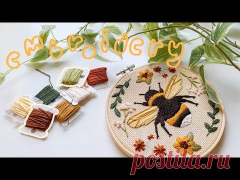 hand embroidery 101 + bee embroidery tutorial🐝