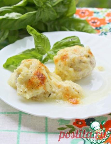 Творожно-куриные шарики под кабачковым соусом - кулинарный рецепт