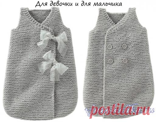 Спальный мешок-конверт спицами