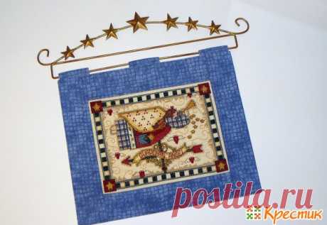 Как оформить вышивку своими руками в виде флажка: не дорогой и очень красивый способ! | Крестик