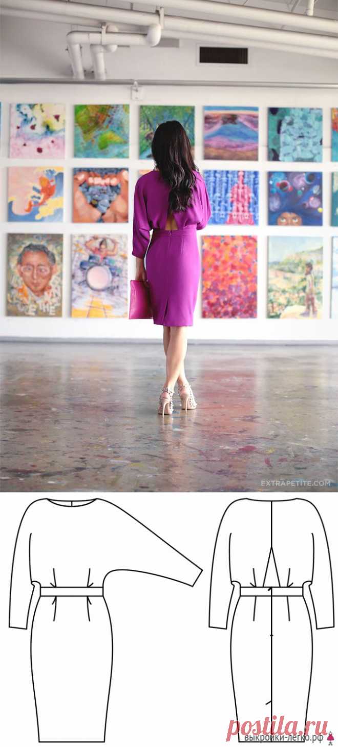 ГОТОВАЯ ВЫКРОЙКА ПЛАТЬЯ ЛЕТУЧАЯ МЫШЬ