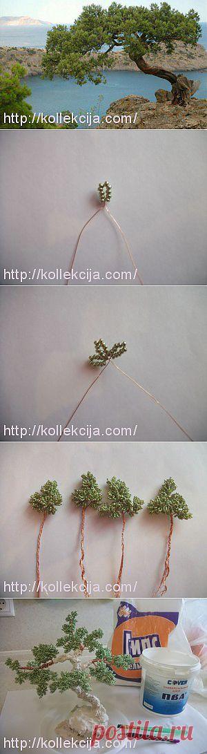 Бонсай из бисера своими руками. Автор Татьяна Коношенко. | Своими руками