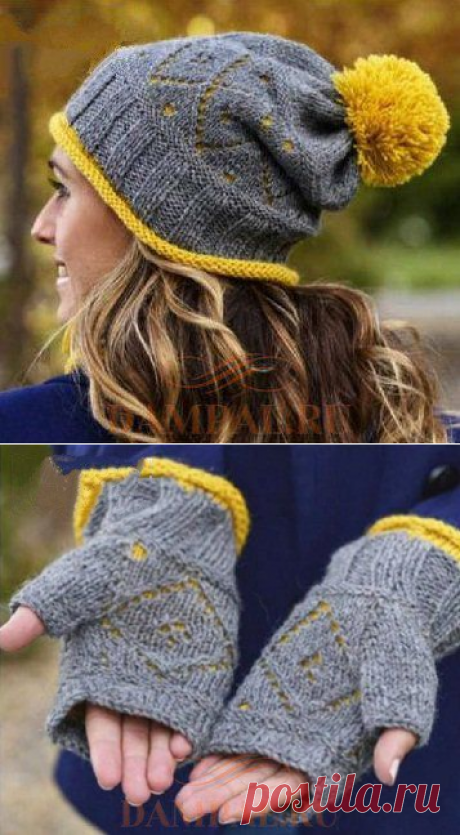 Осенний вязаный комплект | DAMские PALьчики. ru