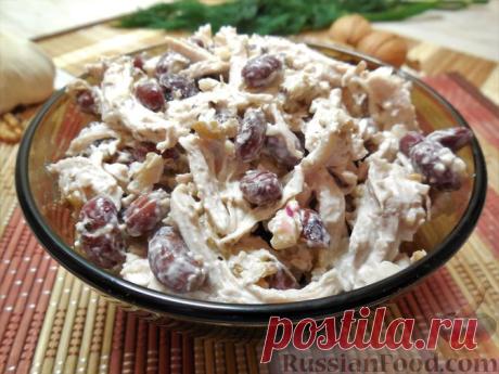 Рецепт: Салат с курицей и фасолью на RussianFood.com