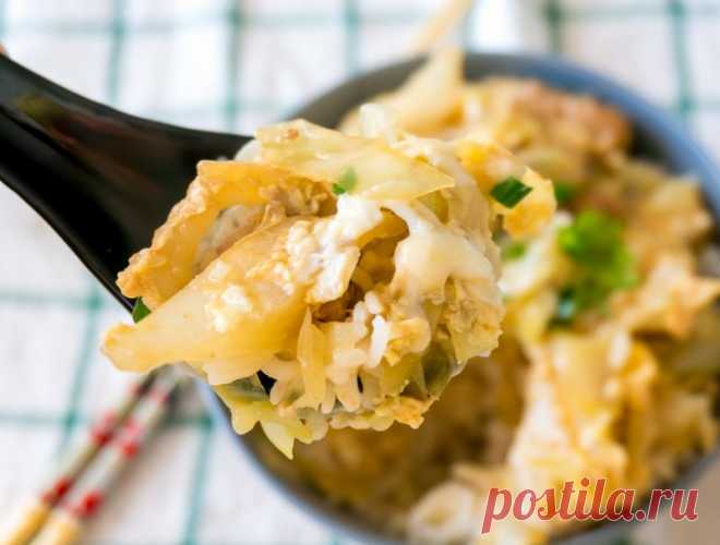 Оякодон (японский омлет с рисом и курицей) — Sloosh – кулинарные рецепты