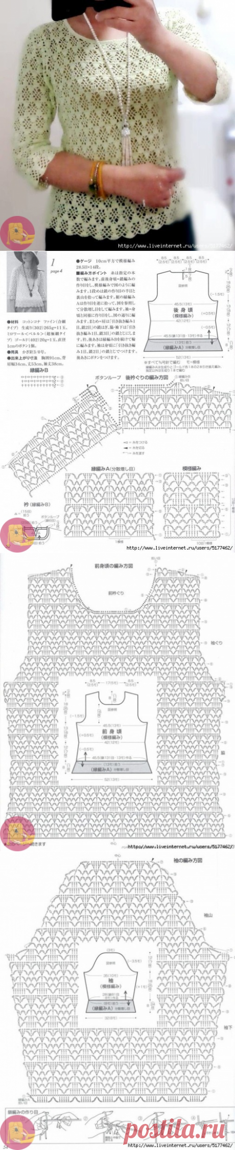 Ажурная кофточка крючком — Сделай сам, идеи для творчества - DIY Ideas