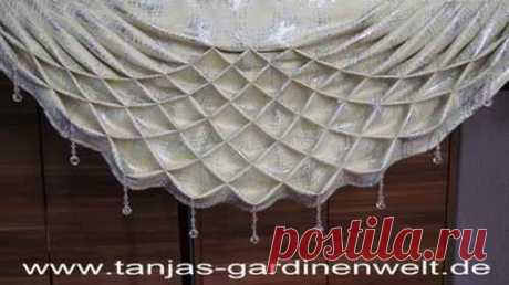 Равносторонний сваг &quot;СОТЫ&quot;. | ШТОРЫ, ЛАМБРЕКЕНЫ, ДОМАШНИЙ ТЕКСТИЛЬ СВОИМИ РУКАМИ