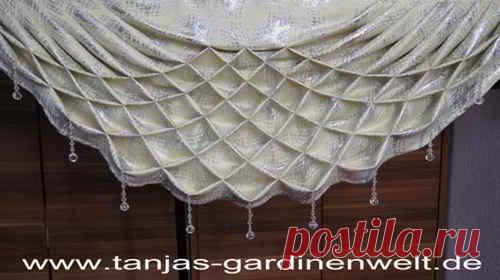 Равносторонний сваг "СОТЫ". | ШТОРЫ, ЛАМБРЕКЕНЫ, ДОМАШНИЙ ТЕКСТИЛЬ СВОИМИ РУКАМИ