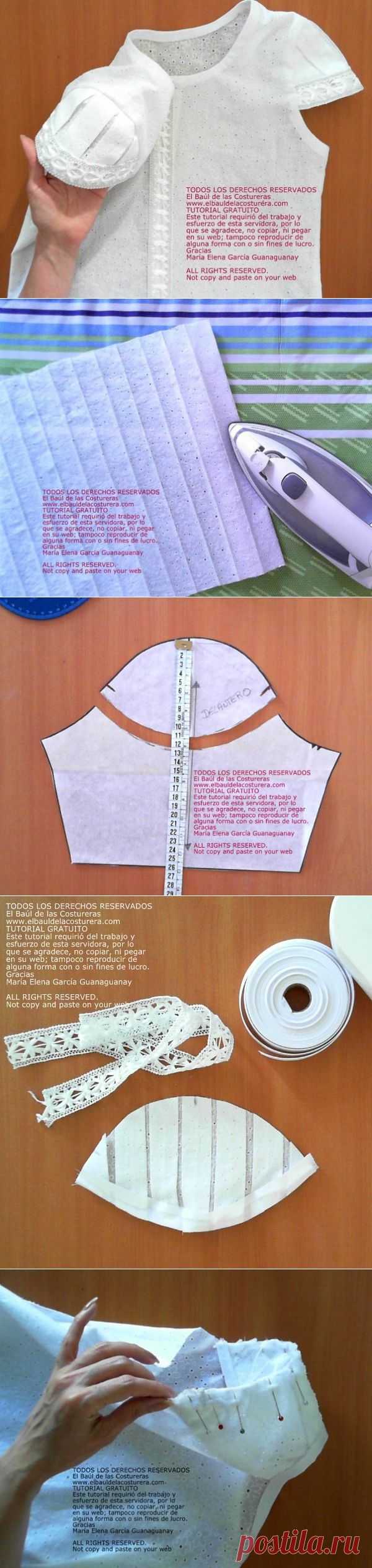 Складчатый рукавчик (Diy) / Простые выкройки / ВТОРАЯ УЛИЦА
