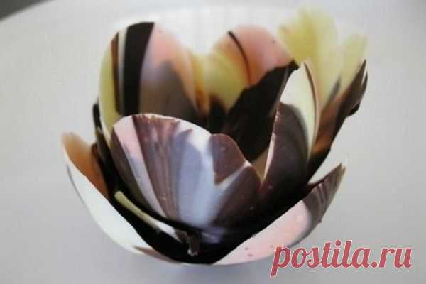 Как приготовить шоколадные креманки-тюльпаны  - рецепт, ингридиенты и фотографии