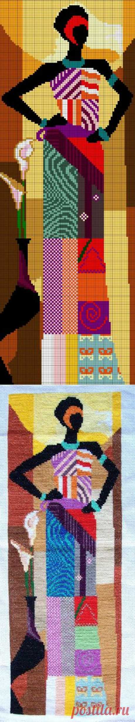 El taller de Ire: Patrones de punto de cruz: Africana (1)
