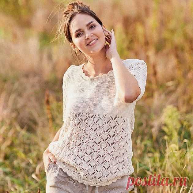 Весенние модели со страниц немецкого журнала по вязанию: 5 простых изделий из хлопка
