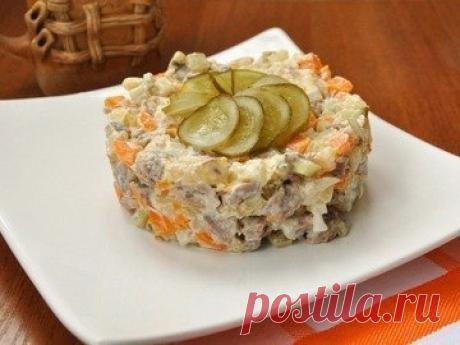Салат с говядиной и солеными огурцами - простой и вкусный рецепт с пошаговыми фото