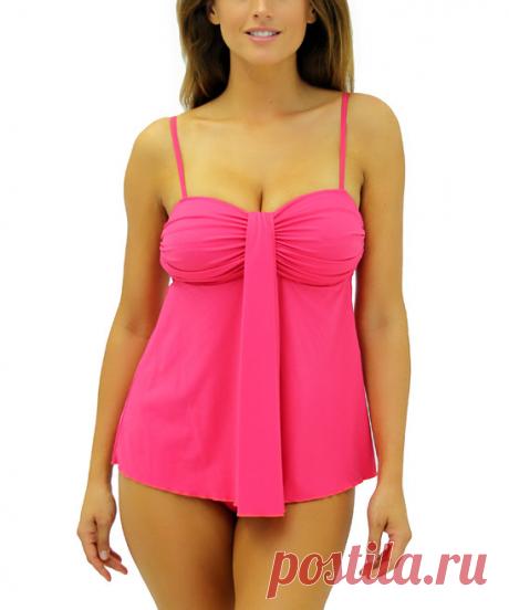 Fit 4 U! Coral Waterfall Tankini Top | zulily