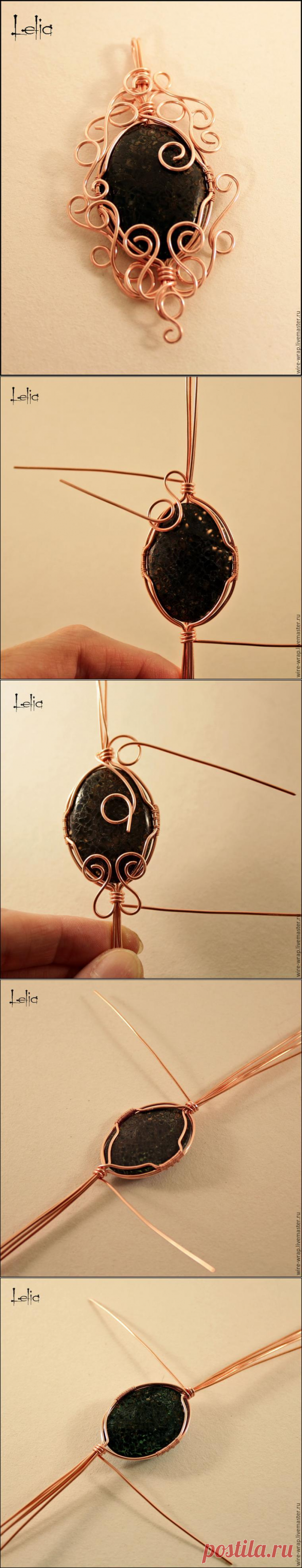Мастер-класс по плетению кулона из медной проволоки (часть 1) - Ярмарка Мастеров - ручная работа, handmade