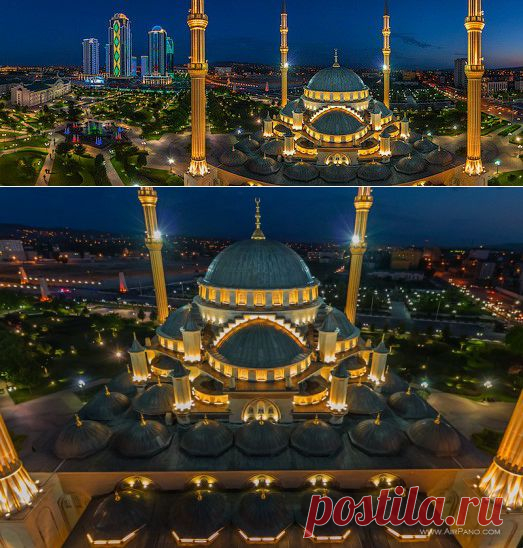 Мечеть «Сердце Чечни», Грозный, Россия Сферические aэропанорамы, фотографии и 3D туры самых интересных и красивых городов и уголков нашей планеты, 360° панорамы вокруг света