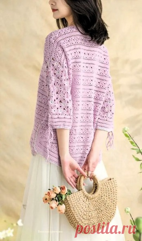 Пуловер, туника, жакет крючком со схемами - Интересные и красивые варианты | Вязание крючком | Дзен