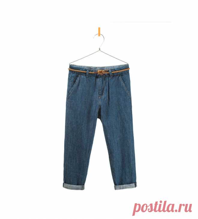 CHINO STYLE JEANS WITH BELT   9.99 GBP