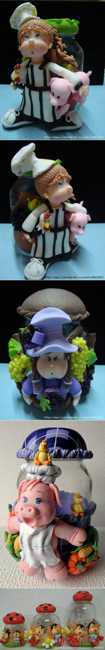 И вновь баночки... Лепка