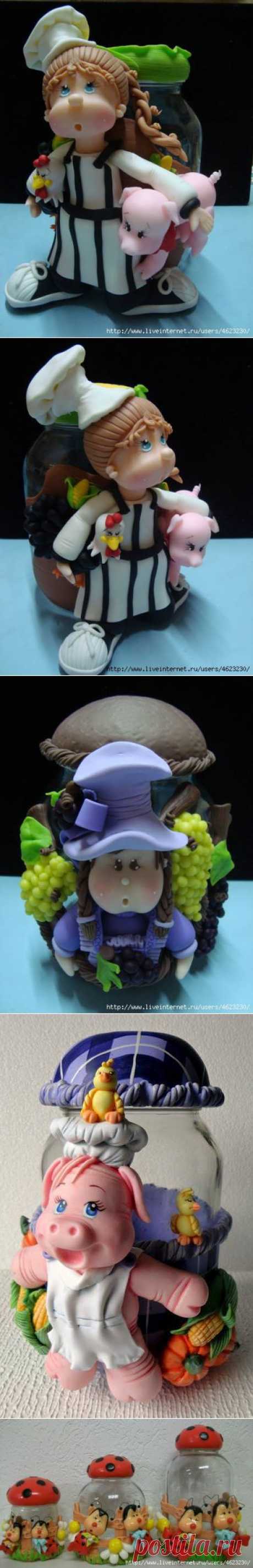 И вновь баночки... Лепка