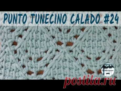 Punto calado tunecino #24 - Crochet tunecino