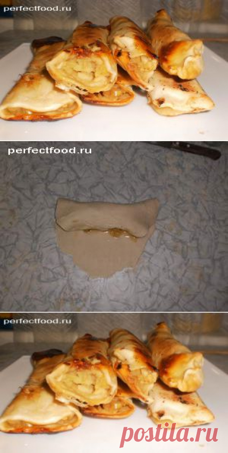 Как приготовить хрустящие слоёные трубочки с яблоками