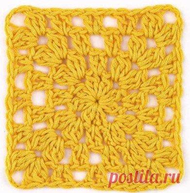 Яркое летнее вязание крючком - красивые схемы квадратных мотивов для вашего творчества! | Вязалки Веселого Хомяка | Дзен