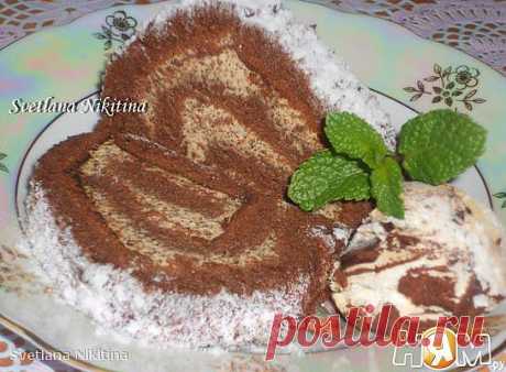 Шоколадно-кофейный рулет - Рецепты домашней кухни с пошаговыми фотографиями и подробным описанием. Новые рецепты каждый день. Конкурсы рецептов - Ням.ру