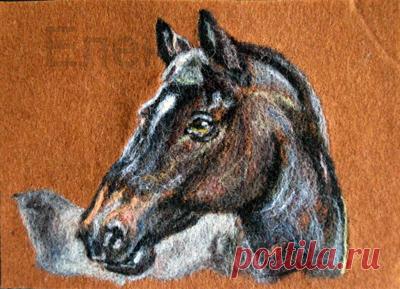 "Кони" (основа фетр пожестче) = 20 см * 14,5 см