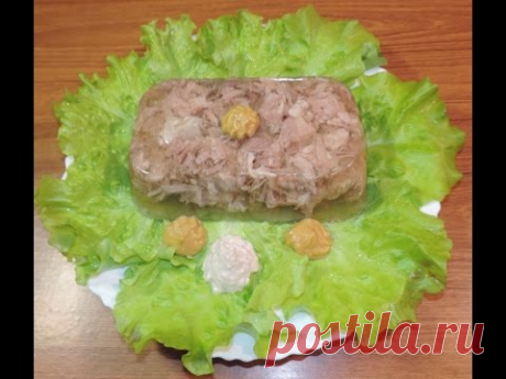 Холодец из свиной рульки в мультиварке  Без слоя жира!!!