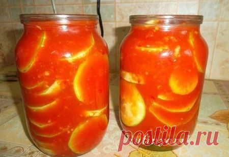Консервированные кабачки в томате