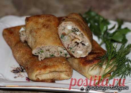 Блинчики с мясом по-грузински - Грузинская кухня Блинчики с мясом по-грузински - пошаговый рецепт с фотографиями.