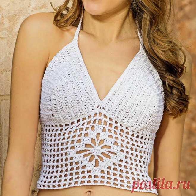 Белый топ крючком – Paradosik Handmade - вязание для начинающих и профессионалов
