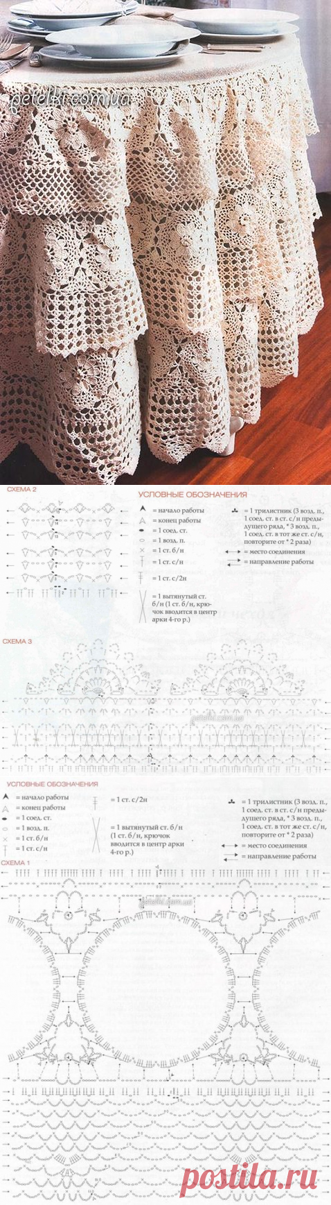 Шикарная скатерть ярусами