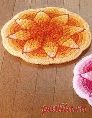 Коврик крючком - схемы
