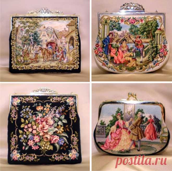 Вышивка крестом — красивые старинные схемы Petit Point - Ярмарка Мастеров - ручная работа, handmade