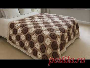 Beautiful Crochet Square for Blankets/How to crochet Quick Easy pattern for beginners