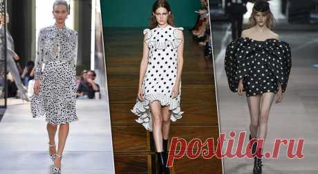 Кокетливо и нарядно: 10 нарядов образов с черно-белым горохом . Милая Я