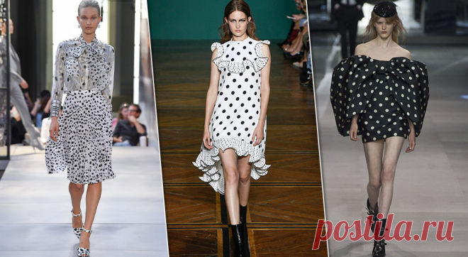 Кокетливо и нарядно: 10 нарядов образов с черно-белым горохом . Милая Я