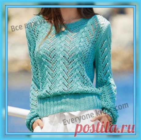 "Ажурный узор с рельефными косами" | Все вяжут.сом/Everyone knits.com | Яндекс Дзен