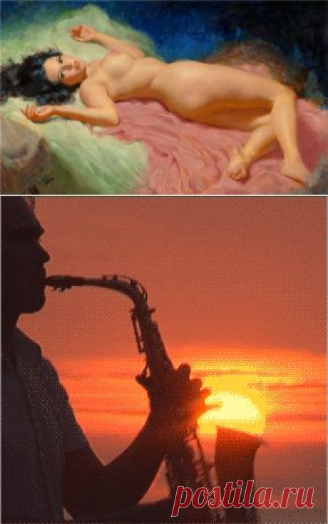 Плейлист &quot;Волшебные звуки саксофона&quot;.Красивая женщина,стихи.