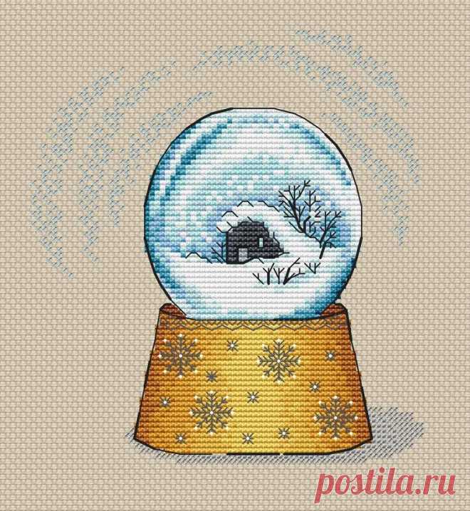 Winter ball cross stitch pattern winter cross stitch pattern | Etsy
