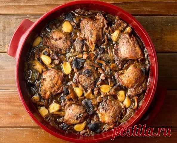 Дикий гусь тушеный с грибами по-беларусски - пошаговый рецепт с фото