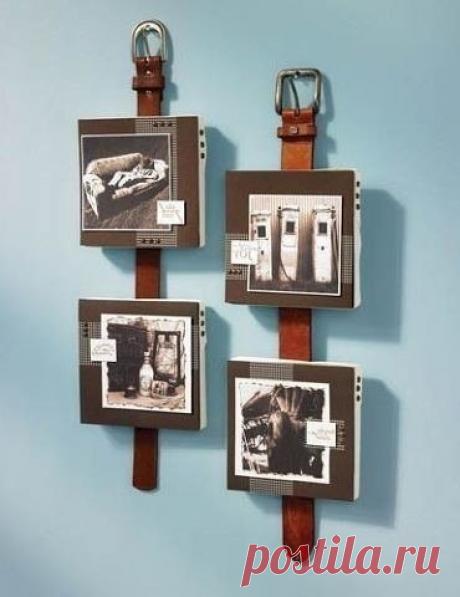 Декор из старых ремней