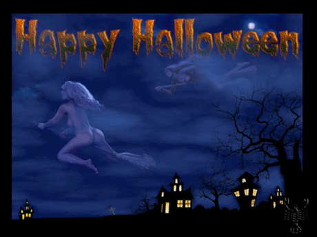 Страхи мы сегодня
Все прогоним прочь.
Хэллоуин подарит
Яркую нам ночь. Открытки на Хеллоуин!