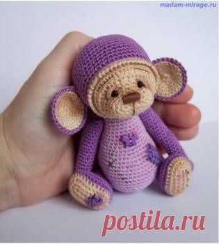 Обезьянка - игрушка крючком | Остров вязаной игрушки