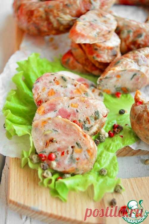 Свиная колбаса с сушеными овощами – кулинарный рецепт