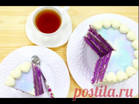 Лавандовый Бисквитный Торт / Конкурс от Luminarc / Lavender Sponge Cake - YouTube