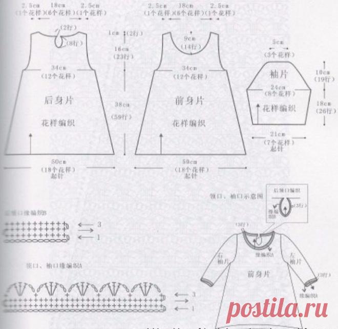 Схема детского платья