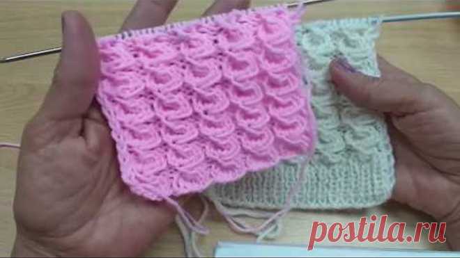 Узор Косичка- восьмерка. Вязание спицами.